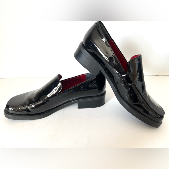 Franco Sarto Black Patent Leather Women Bocca Square Toe Loafer Slip On Size 7 - Picture 7 of 13